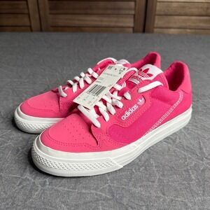 Adidas Sneakers Youth 5.5 Continental Vulc J Pink Canvas NEW